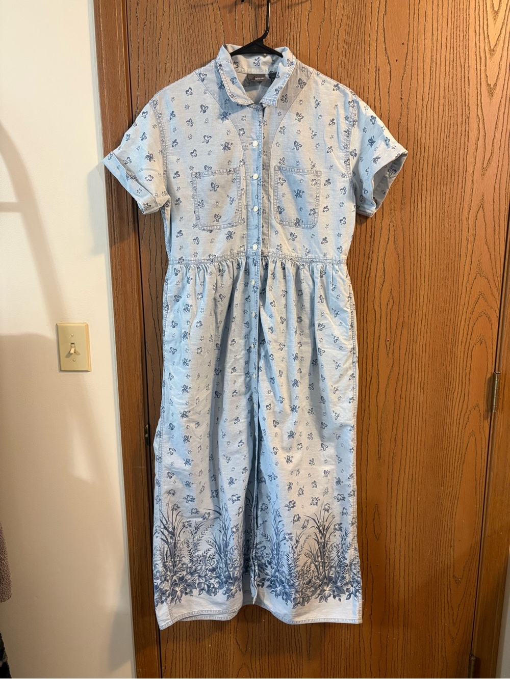 Vintage 100% Cotton Liz Wear Lightweight Denim Dress